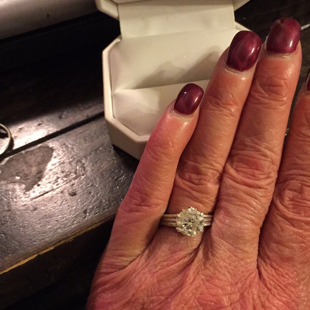 2.75 ct white moissanite solitaire